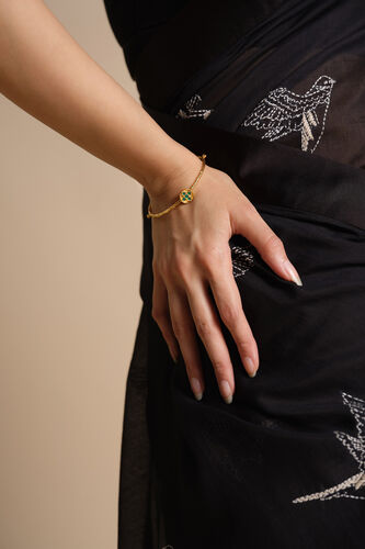 Usoa Hand-embroidered Kantha Mul Saree - Black, Black, image 5